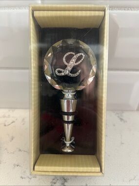 Cypress Home monogram “L” wine stopper NIB